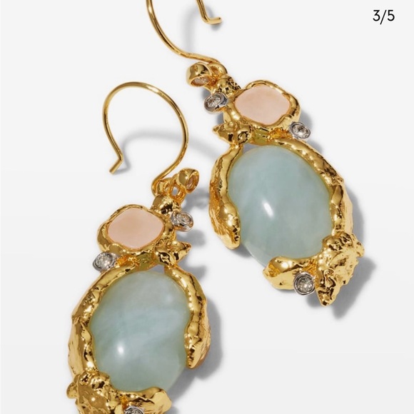 Alexis Bittar Golden Pebble Cake Drop Earrings - Picture 5 of 5